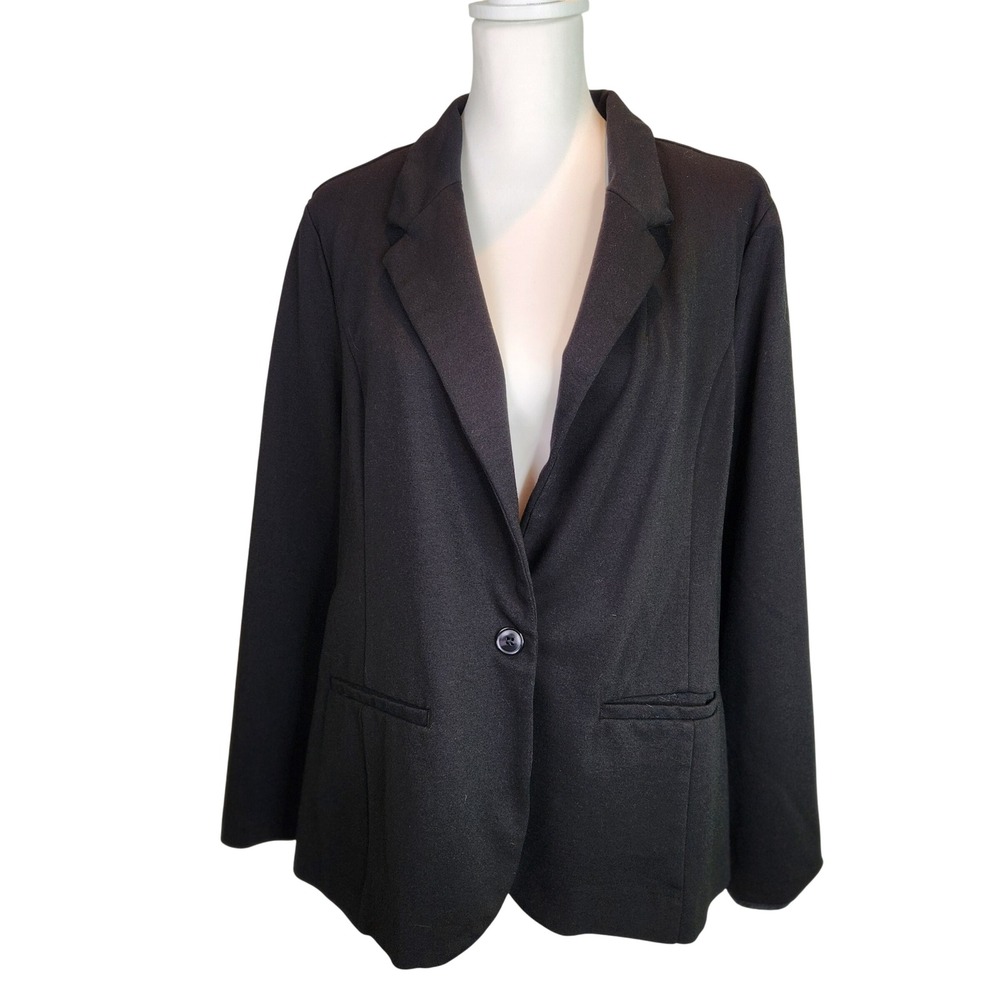 Liverpool Stitch Fix Black‎ Professional Single Button Blazer Jacket 1X - Picture 2 of 6